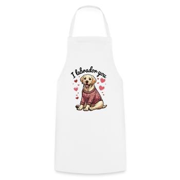 I Labrador You - Liebesbeweis - Freundschaft cute - Kochschürze - Weiß - Vorne - AI Model Male 185 dark (185cm)