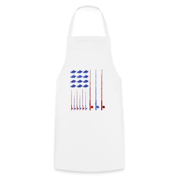 fishing - Cooking Apron - white - Front - AI Model Male 185 dark (185cm)