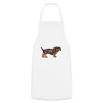 Dackel - Tablier de cuisine - blanc - Devant - AI Model Male 185 dark (185cm)