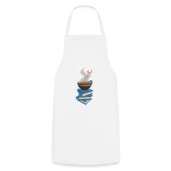 Tee Kaffee Trinken Bücher Lesen Uni Geschenk - Kochschürze - Weiß - Vorne - AI Model Male 185 dark (185cm)