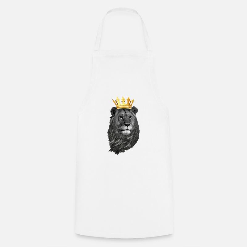 King Löwe - Kochschürze - Weiß