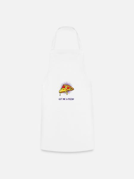Pizza - Kochschürze - Weiß
