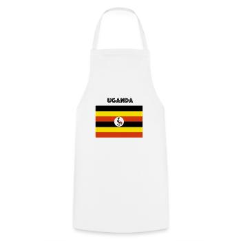 uganda shirt online - Cooking Apron - white - Front - AI Model Male 185 dark (185cm)