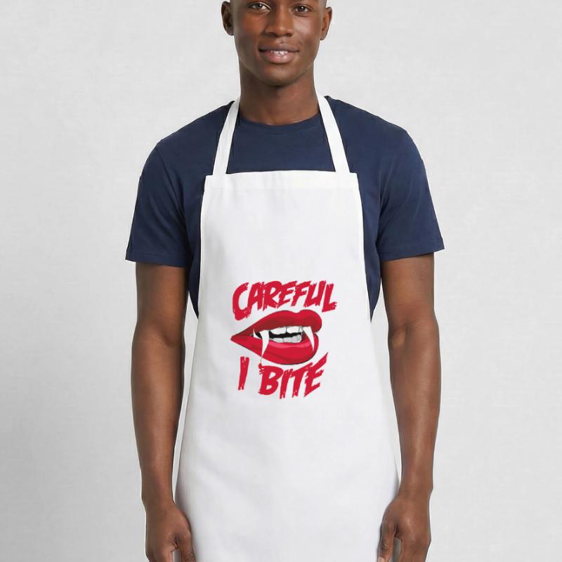 Attention I bite bite bite! Vampire dentition teeth Cooking Apron