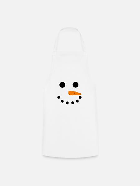 Schneemann Gesicht Schneemann Kostüm Xmas - Kochschürze - Weiß
