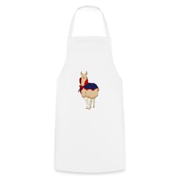 Mignon Vampire Lama Halloween VampireLlama drôle - Tablier de cuisine - blanc - Devant - AI Model Male 185 dark (185cm)