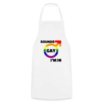 Paix mondiale femmes droits humains non gay gay lesbienne - Tablier de cuisine - blanc - Devant - AI Model Male 185 dark (185cm)