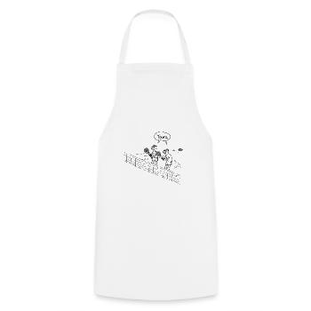 Chemise drôle pour cadeau joueur double tennis - Tablier de cuisine - blanc - Devant - AI Model Male 185 dark (185cm)