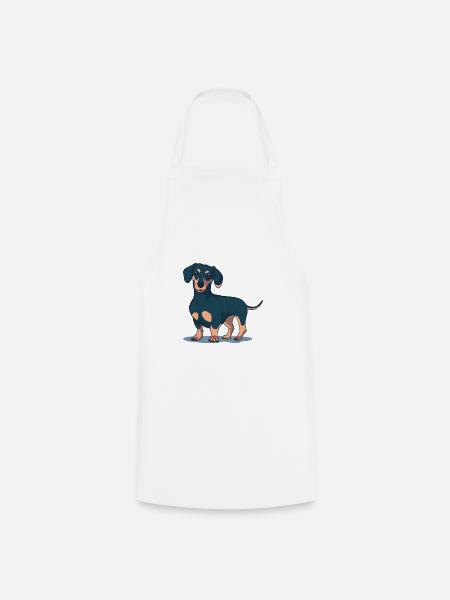Dachshund Dog - Kochschürze - Weiß