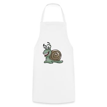Glückliche Schnecke Cartoon Comic Langsam - Kochschürze - Weiß - Vorne - AI Model Male 185 dark (185cm)