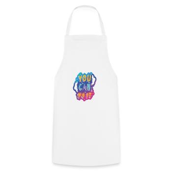 Tu peux le faire Motivation - Tablier de cuisine - blanc - Devant - AI Model Male 185 dark (185cm)