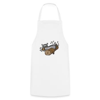 Scie à chaîne forêt bois scie forestier forestier forestier - Tablier de cuisine - blanc - Devant - AI Model Male 185 dark (185cm)