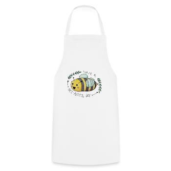 Motivation, positive thinking - Cooking Apron - white - Front - AI Model Male 185 dark (185cm)