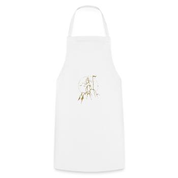 Summit hiking mountain T-shirt - Cooking Apron - white - Front - AI Model Male 185 dark (185cm)