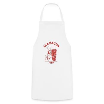 Doner kebab llama - Cooking Apron - white - Front - AI Model Male 185 dark (185cm)