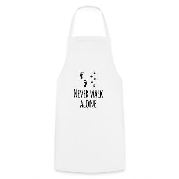 never walk alone - Kochschürze - Weiß - Vorne - AI Model Male 185 dark (185cm)