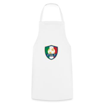 Italien Fußball - Kochschürze - Weiß - Vorne - AI Model Male 185 dark (185cm)