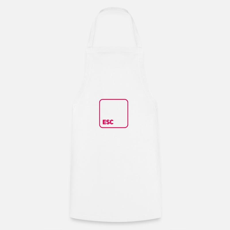 esc key - Cooking Apron - white