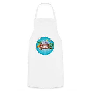 Paradise summer design gift - Cooking Apron - white - Front - AI Model Male 185 dark (185cm)