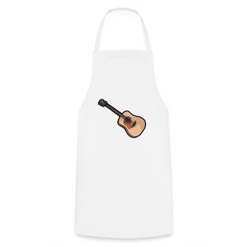 Guitar Guitarist Guitar Player Electric Guitar - Cooking Apron - white - Front - AI Model Male 185 dark (185cm)