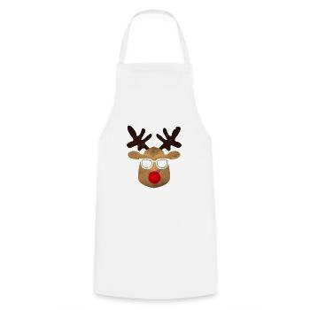Ugly Xmas Cooles Rehntier Noël - Tablier de cuisine - blanc - Devant - AI Model Male 185 dark (185cm)