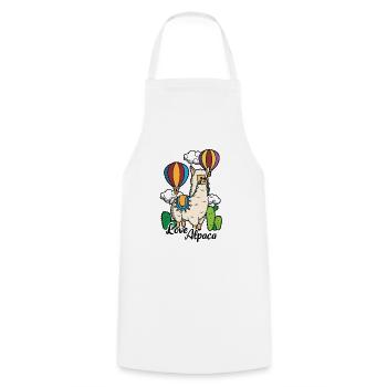 Amour Alpaga Amour Alpaga Lama Montgolfière - Tablier de cuisine - blanc - Devant - AI Model Male 185 dark (185cm)
