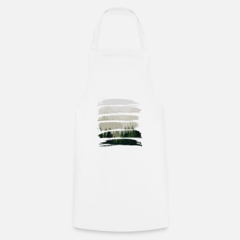Forest strips - Cooking Apron - white