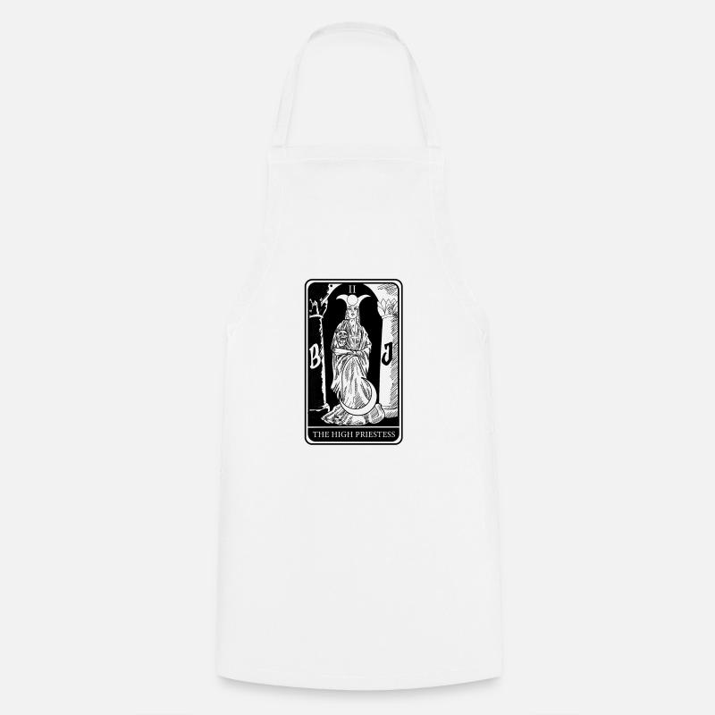 Haute prêtresse Tarot Cartes Devins Devins - Tablier de cuisine - blanc