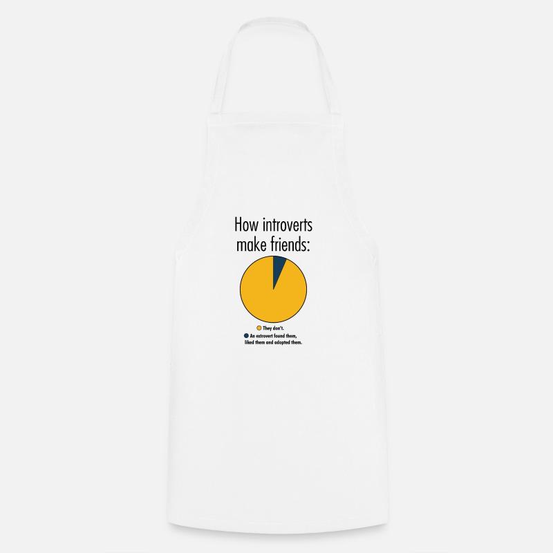 Introverted Shyness Shy Funny - Cooking Apron - white