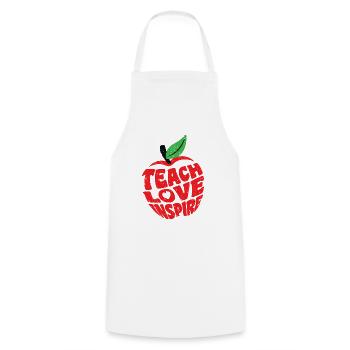 Teach Love Inspire Lehrer Lehrerin Unterrichten - Kochschürze - Weiß - Vorne - AI Model Male 185 dark (185cm)