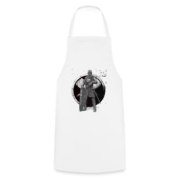 Ritter Templer Tempelritter Kreuzritter Krieger - Kochschürze - Weiß - Vorne - AI Model Male 185 dark (185cm)