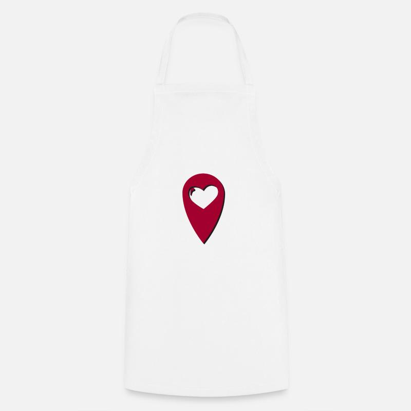 Emplacement coeur - Tablier de cuisine - blanc