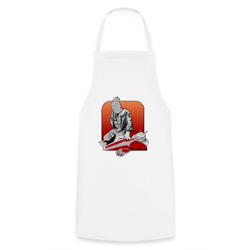 Tattoo - Cooking Apron - white - Front - AI Model Male 185 dark (185cm)