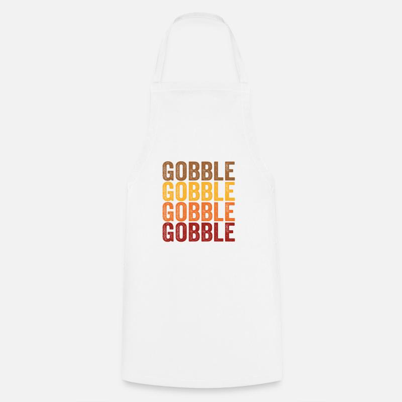 Funn Thanksgiving Gobble - Tablier de cuisine - blanc