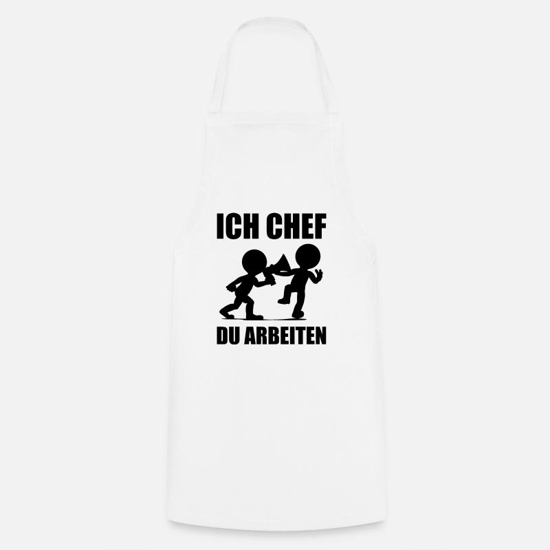 ich chef du arbeiten - Kochschürze - Weiß