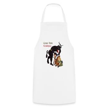 Gruss Vom Krampus Weihnachten Ugly Christmas - Kochschürze - Weiß - Vorne - AI Model Male 185 dark (185cm)