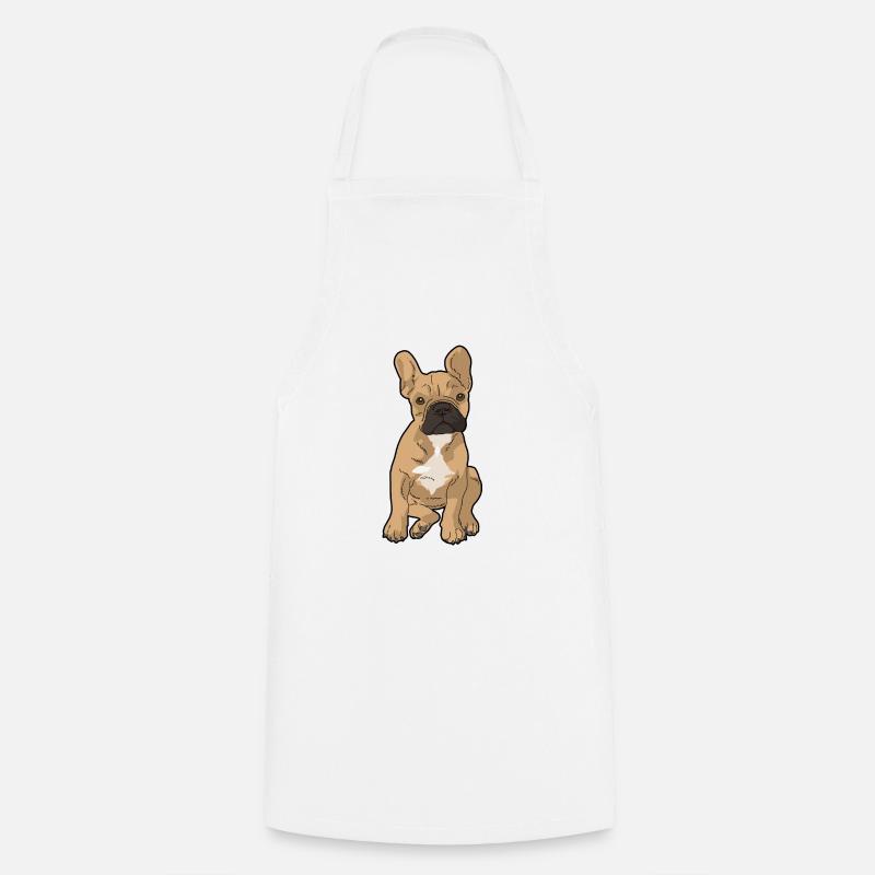 Bouledogue français - Tablier de cuisine - blanc