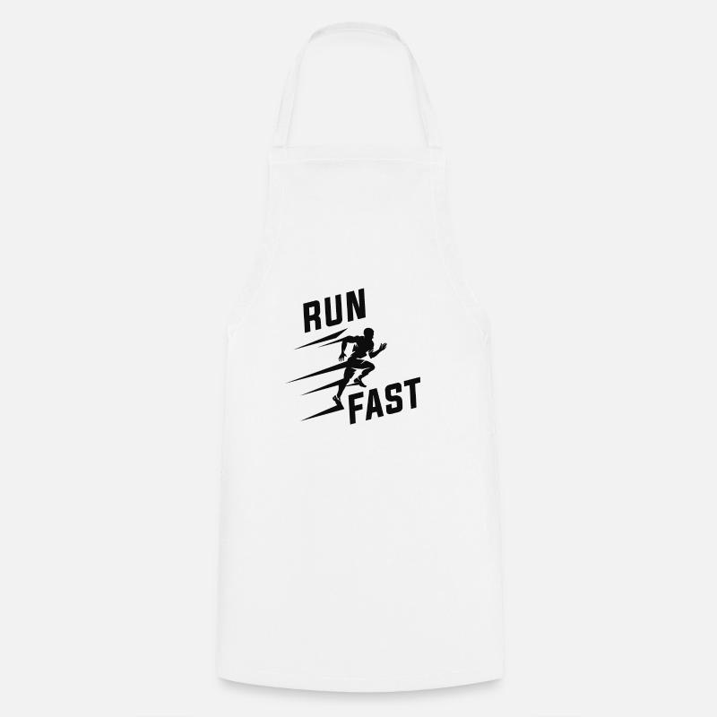 Athlétisme courir vite - Tablier de cuisine - blanc