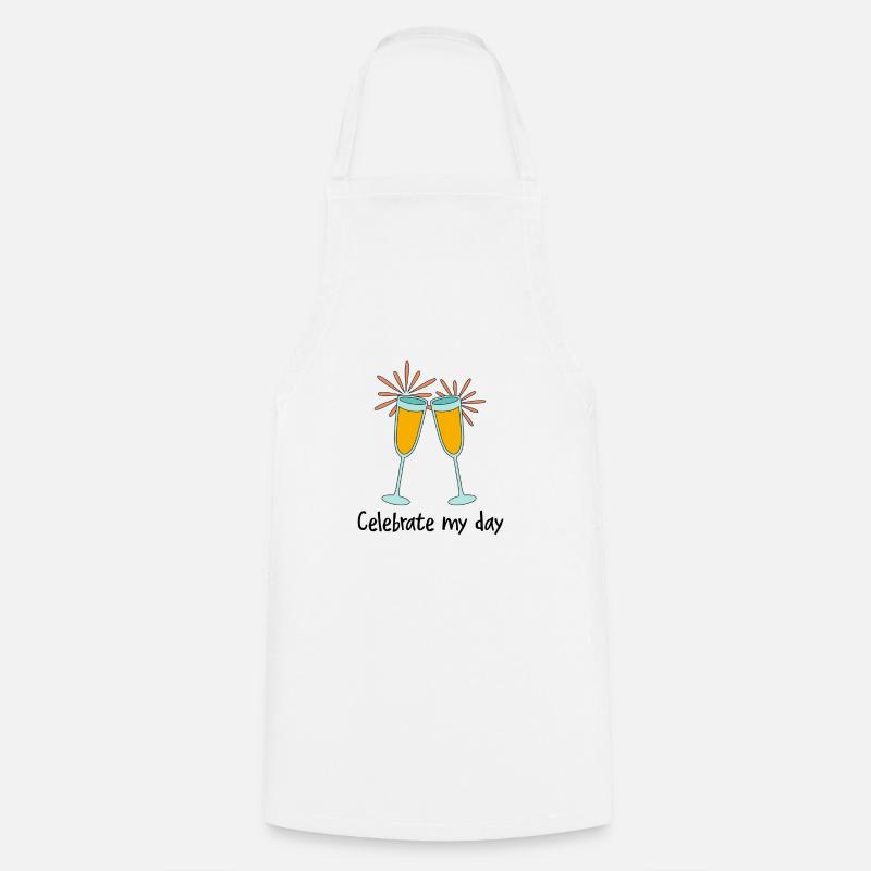 anniversaire - Tablier de cuisine - blanc