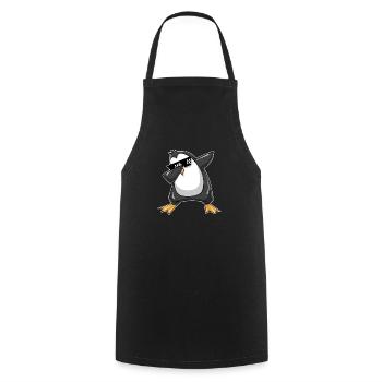 Dabbing Penguin, Cool Dab Dance Cartoon, Dancing - Tablier de cuisine - noir - Devant - AI Model Male 185 dark (185cm)
