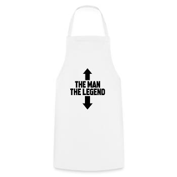 Messieurs The Man the Legend Party Cadeau - Tablier de cuisine - blanc - Devant - AI Model Male 185 dark (185cm)