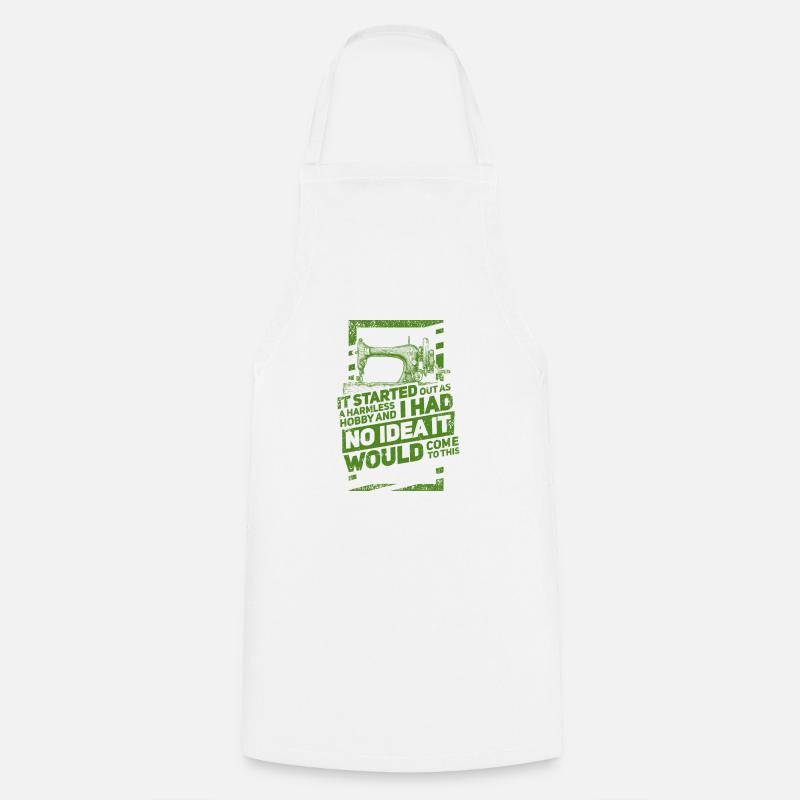 Sewing Sewing Machine Vintage - Cooking Apron - white
