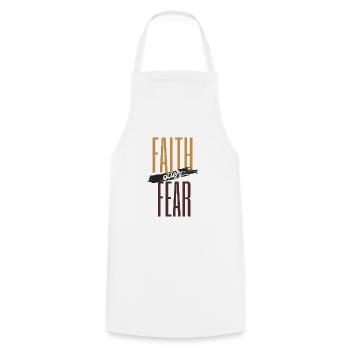 Christian gift - Christian - Cooking Apron - white - Front - AI Model Male 185 dark (185cm)
