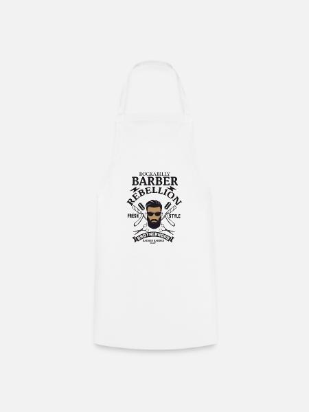 Barber Rebellion Design - Kochschürze - Weiß