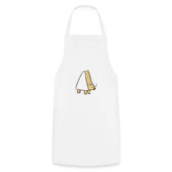 Camembear Cheese Pun Cheese and Animal Lover Gift - Cooking Apron - white - Front - AI Model Male 185 dark (185cm)