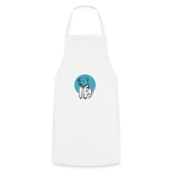 Je suis un cadeau vétérinaire Dogtor - Tablier de cuisine - blanc - Devant - AI Model Male 185 dark (185cm)