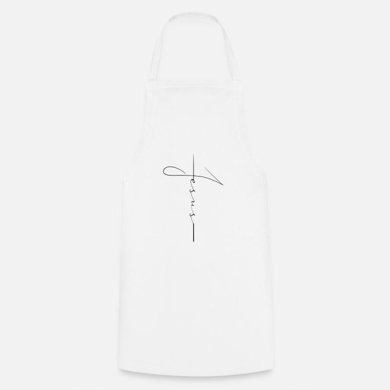 Jesus cross - Cooking Apron - white