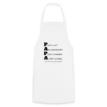 Papa pupst. Lustiges Geschenkidee für Vater. - Kochschürze - Weiß - Vorne - AI Model Male 185 dark (185cm)