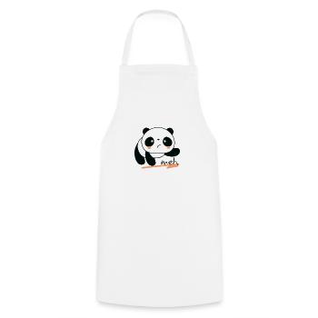 Panda ours panda pandas animal amour cadeau - Tablier de cuisine - blanc - Devant - AI Model Male 185 dark (185cm)
