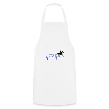 Horses EKG horses love - Cooking Apron - white - Front - AI Model Male 185 dark (185cm)